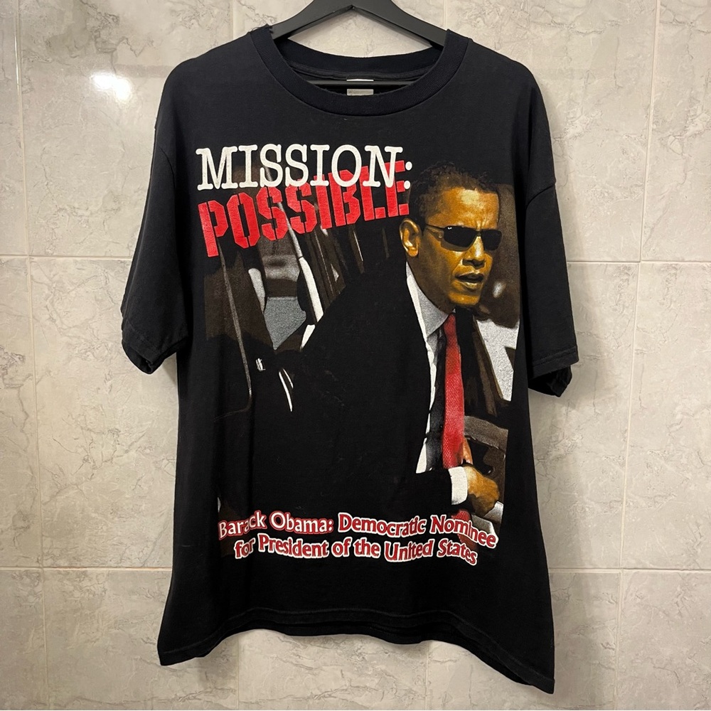Vintage Obama mission impossible shirt size large